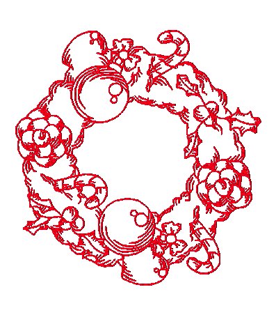 Christmas Time Redwork [4x4] 11738 Machine Embroidery Designs