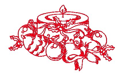 Christmas Time Redwork [4x4] 11738 Machine Embroidery Designs