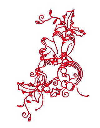 Christmas Time Redwork [4x4] 11738 Machine Embroidery Designs