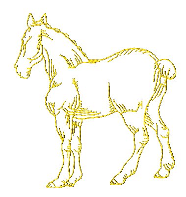 Redwork Horses [4x4] 11009 Machine Embroidery Designs