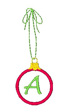 Ornament Applique Alphabet [4x4] # 10788