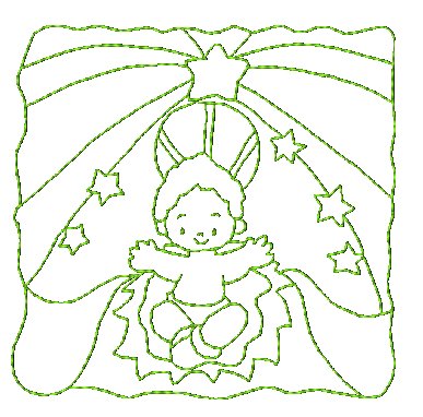 Nativity Redwork Quilt Squares  [4x4] # 10800
