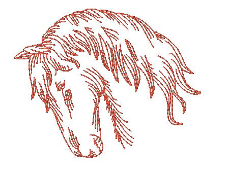 Redwork Horses [4x4 5x7] 11043 Machine Embroidery Designs