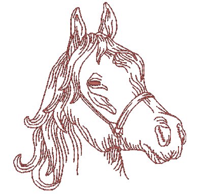 Redwork Horses [4x4 5x7] 11043 Machine Embroidery Designs