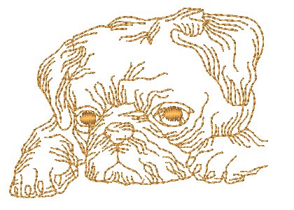 DOG BREED SERIES Pug [4x4 & 5x7] 11041  Machine Embroidery Designs