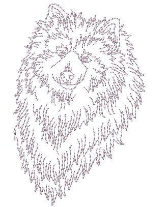 DOG-BREED SERIES-Keeshond [mixed 4x4 & 5x7] 10996 Machine Embroidery Designs