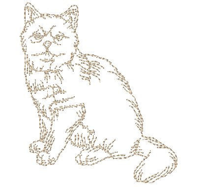 CAT SERIES Exotic Shorthair [4x4 & 5x7] 11805  Machine Embroidery Designs