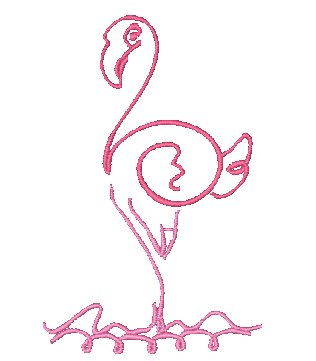 Art Deco Flamingos [4x4] 11151 Machine Embroidery Designs