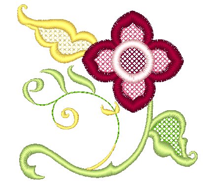 Jacobean Florals  11505 Machine Embroidery Designs