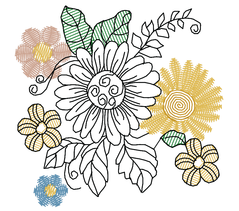 Floral Dream Redwork [4x4] 11012  Machine Embroidery Designs