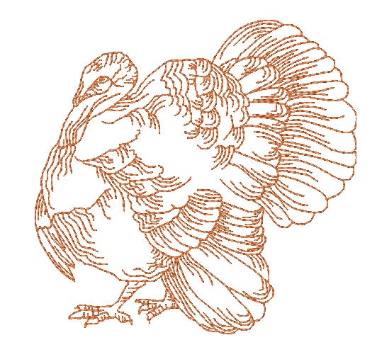 Thanksgiving-Redwork-1 [5x7] 10951 Machine Embroidery Designs ...