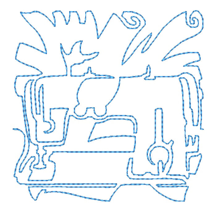Continuous Line Sewing Machines-2 [4x4] 11617 Machine Embroidery Designs