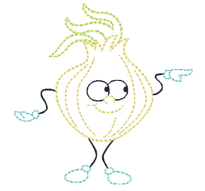 Dancing Veggies [4x4] 11559 Machine Embroidery Designs