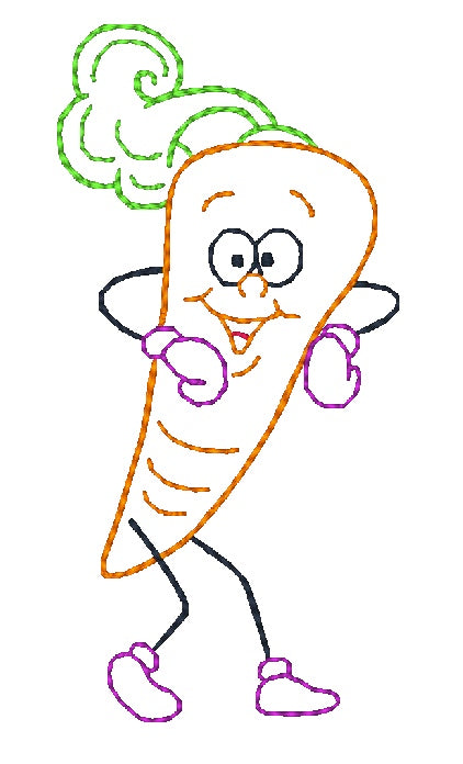 Dancing Veggies [4x4] 11559 Machine Embroidery Designs