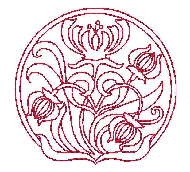Art Nouveau Circles  [4x4] # 10580