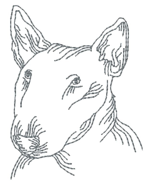 DOG BREEDS-Bull Terriers [4x4 & 5x7] Machine Embroidery Designs # 10639