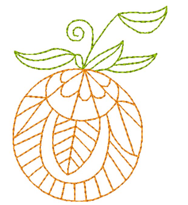Swirly-Fruits Redwork [4x4] 11585 Machine Embroidery Designs