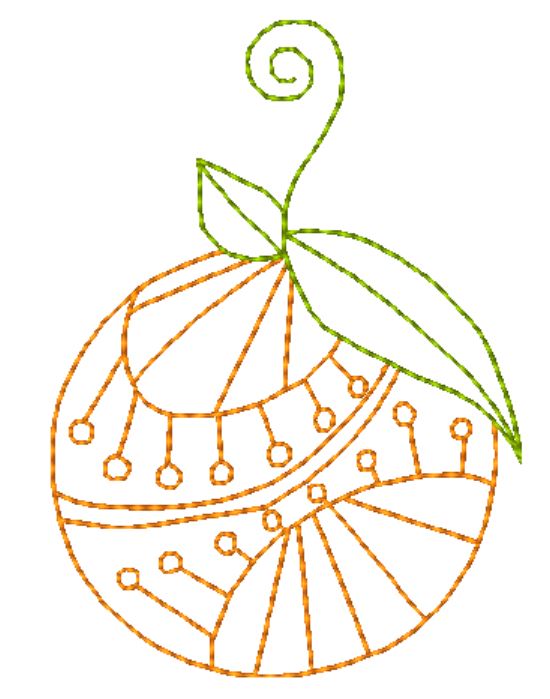 Swirly-Fruits Redwork [4x4] 11585 Machine Embroidery Designs