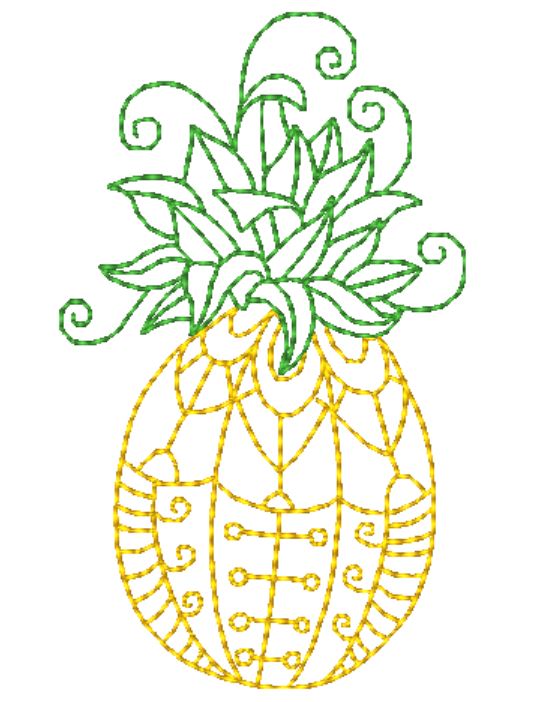 Swirly-Fruits Redwork [4x4] 11585 Machine Embroidery Designs