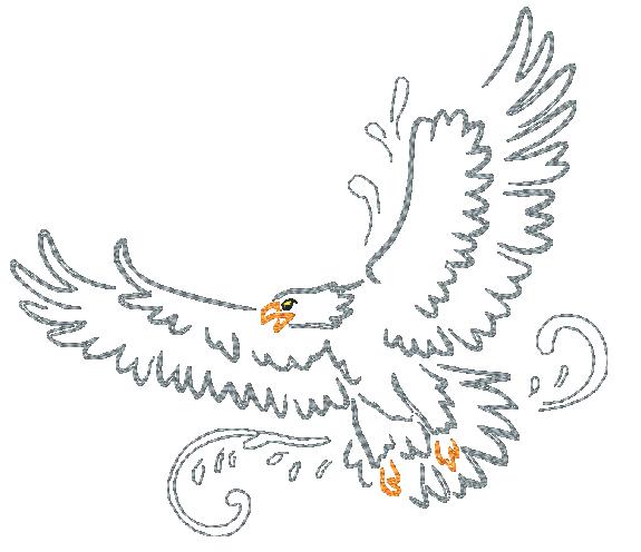 Decorative Eagles Redwork [4x4 & 4x7] 11567 Machine Embroidery Designs