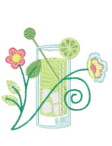 Jacobean Drink Time [4x4] 11544 Machine Embroidery Designs