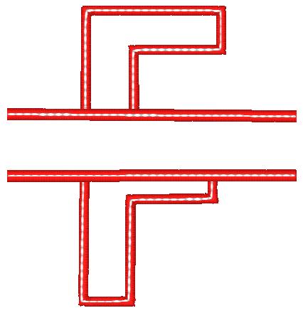 Split Applique Alphabet [4x4] 11363 Machine Embroidery Designs