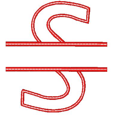 Split Applique Alphabet [4x4] 11363 Machine Embroidery Designs