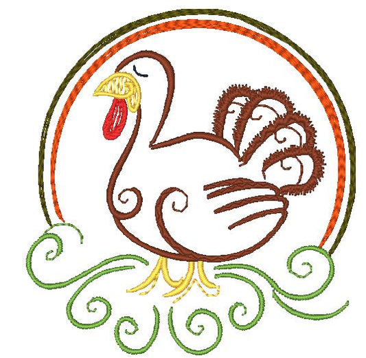 Color Outline Thanksgiving-BEC [4x4] 10947 Machine Embroidery Designs