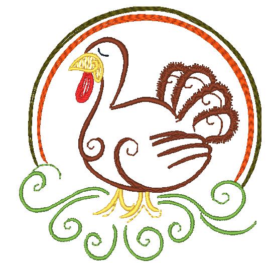 Color Outline Thanksgiving-BEC [4x4] 10947 Machine Embroidery Designs