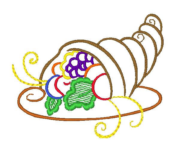 Color Outline Thanksgiving-BEC [4x4] 10947 Machine Embroidery Designs