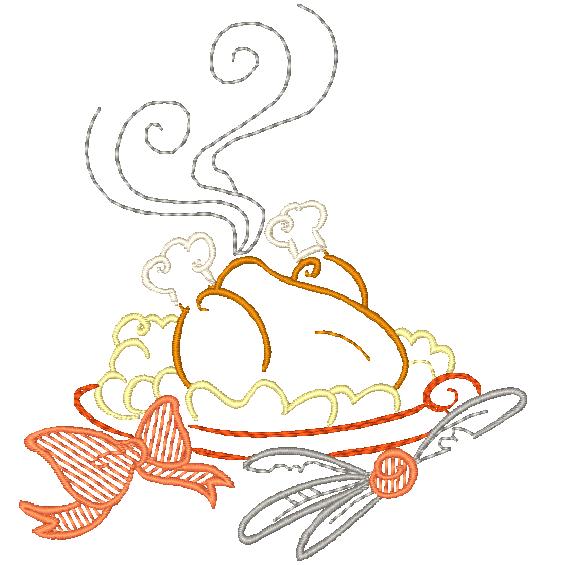 Color Outline Thanksgiving-BEC [4x4] 10947 Machine Embroidery Designs