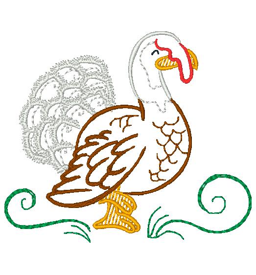 Color Outline Thanksgiving-BEC [4x4] 10947 Machine Embroidery Designs