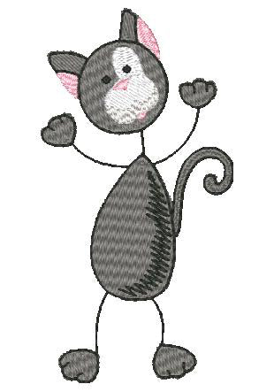 Sticky Cats [4x4] 11445 Machine Embroidery Designs