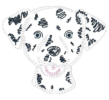 Zig Zag Dogs [4x4] 11483 Machine Embroidery Designs