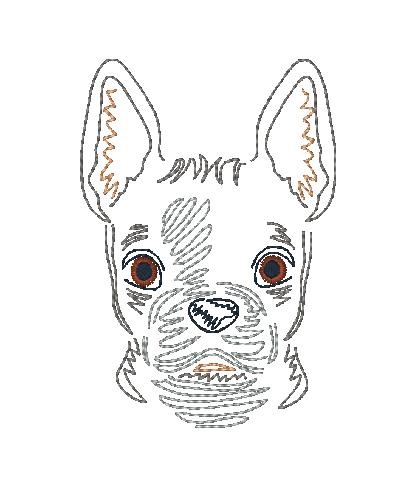 Zig Zag Dogs 2 [4x4] 11404 Machine Embroidery Designs