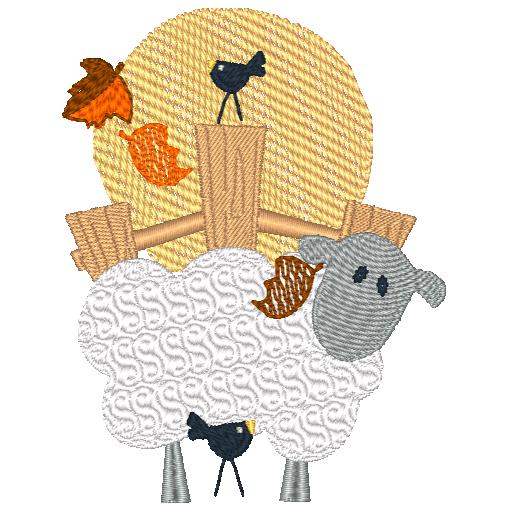 Fall Fences [5x7] 10922 Machine Embroidery Designs