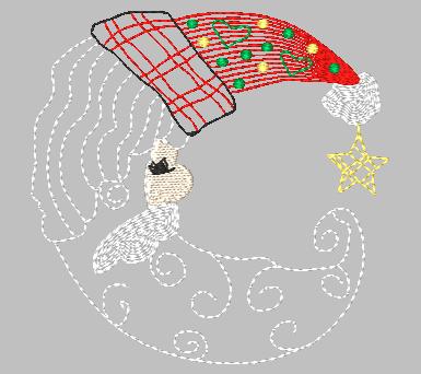 Santa Heads 2-BEC [4x4] 11656 Machine Embroidery Designs