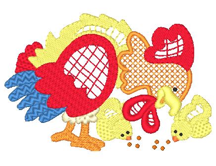Colorlace Roosters [4x4] 11622 Machine Embroidery Designs