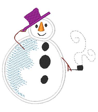 Rolli Polli Snowmen Applique-BEC [4x4 & 5x7] 11710 Machine Embroidery Designs