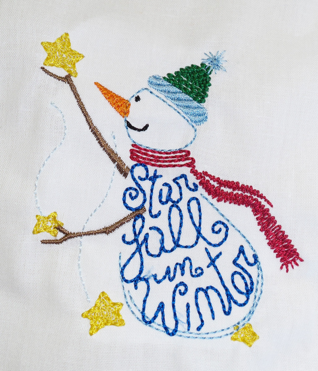 Snowman and winter phrases-BEC [4x4] 11665 Machine Embroidery Designs