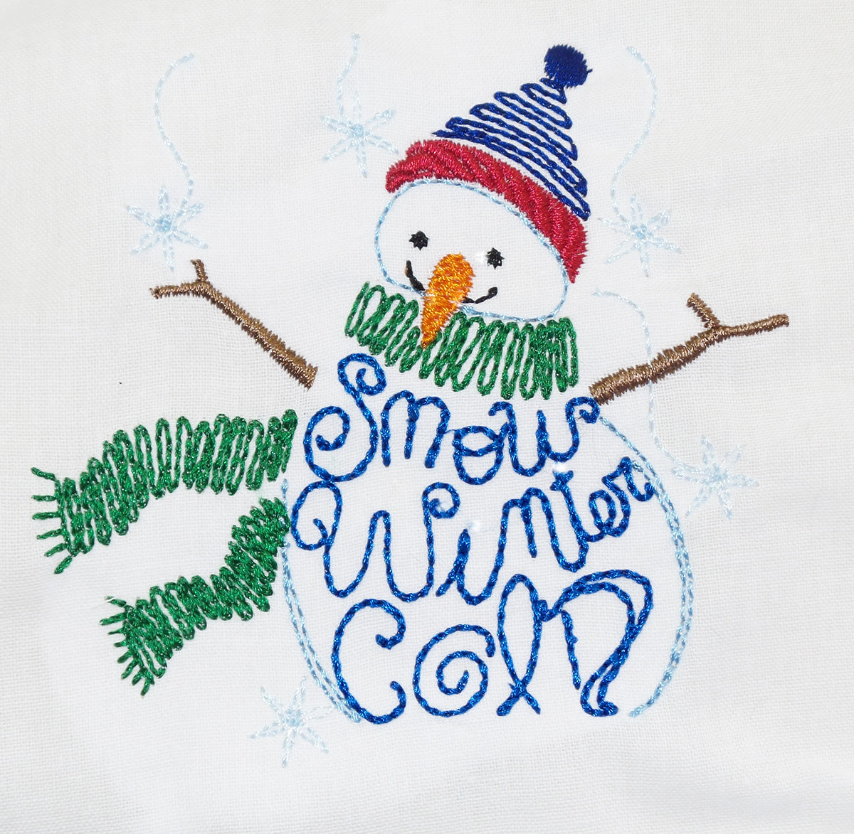 Snowman and winter phrases-BEC [4x4] 11665 Machine Embroidery Designs