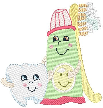 Dental Hygiene Buddies [4x4] 11479 Machine Embroidery Designs