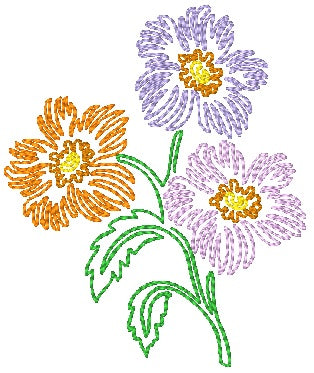 Flowers Swing Style [4x4] 11292 Machine Embroidery Designs