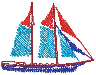 Swing Style Sailboats [4x4] 11418 Machine Embroidery Designs