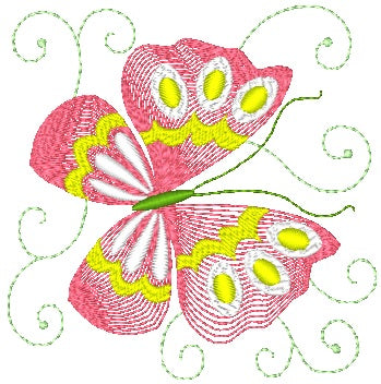Frizzy Butterflies [4x4] 11402 Machine Embroidery Designs