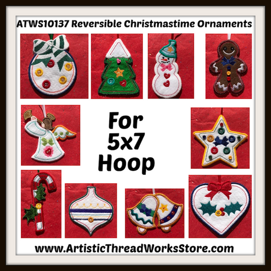 Reversible Christmastime Ornaments  [5x7]  ATWS-10137