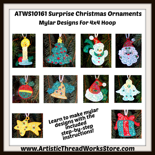 FSL Mylar Surprise Christmas Ornaments  [4x4]  ATWS-10161