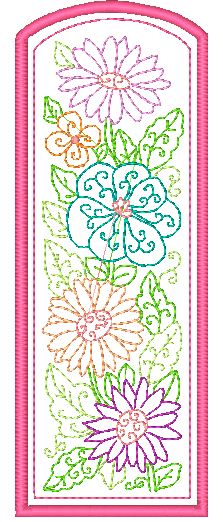 Floral-Multiline-Bookmarks [5x7] 11141  Machine Embroidery Designs