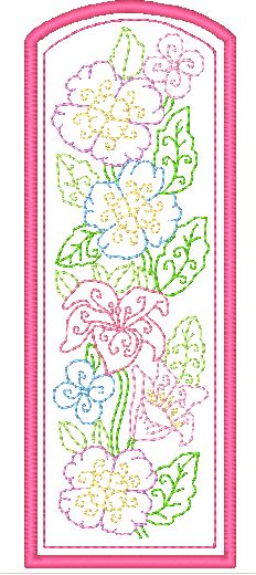 Floral-Multiline-Bookmarks [5x7] 11141  Machine Embroidery Designs