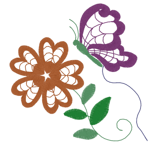 Butterfly Fantasy-2 [4x4] 11725 Machine Embroidery Designs